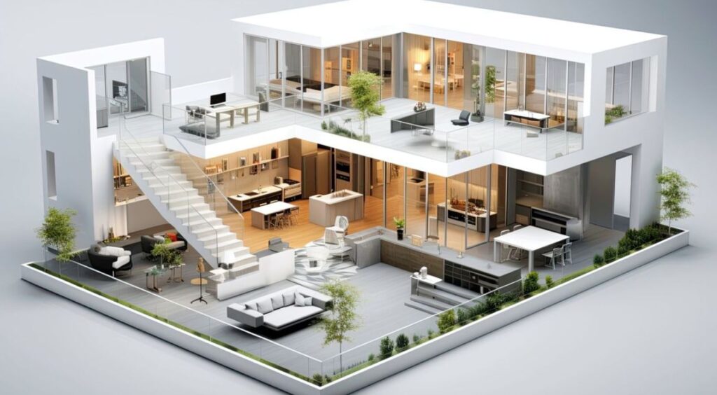 مخططات فلل دورين 3d